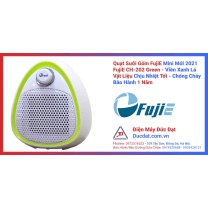 Quạt Sưởi FujiE Gốm Ceramic Mini CH-202 Green - Màu Trắng Viền Xanh Lá